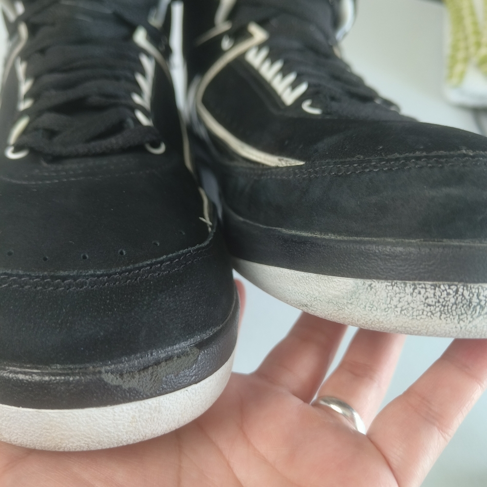 Jordan 2 Retro QF Black 2010 men's sports shoes size 13 style 395709-001. used d - Picture 6 of 16
